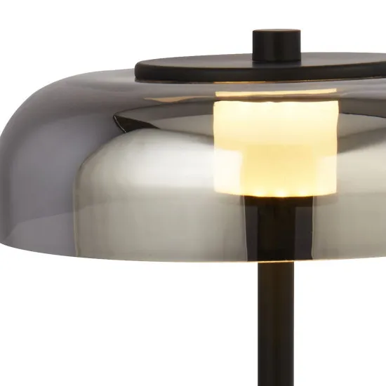 Searchlight Frisbee fekete LED asztali lámpa (SL-59801-1SM) LED 1 izzós IP20