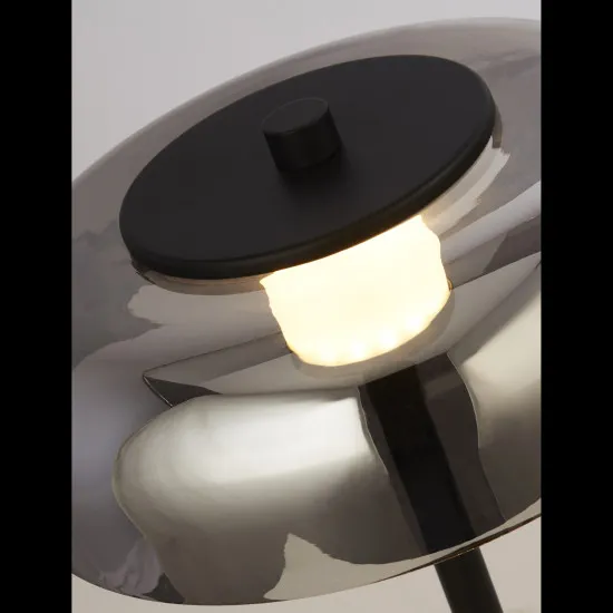 Searchlight Frisbee fekete LED állólámpa (SL-59802-1SM) LED 1 izzós IP20