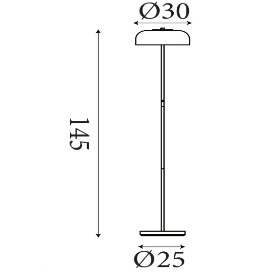 Searchlight Frisbee fekete LED állólámpa (SL-59802-1SM) LED 1 izzós IP20