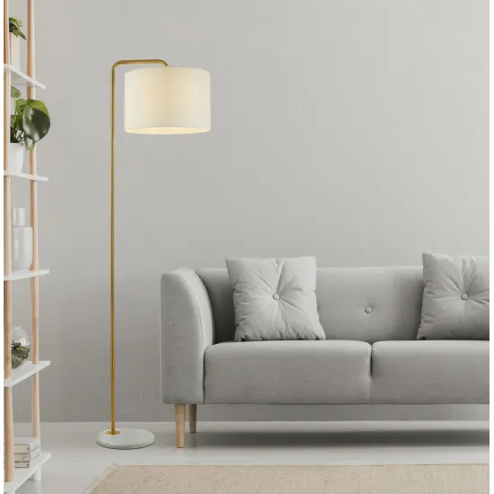 Searchlight Gallow arany-fehér állólámpa (SL-5024GO) E27 1 izzós IP20