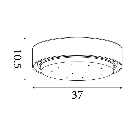 Searchlight Gianna fekete-arany LED mennyezeti lámpa (SL-9371-37BGO) LED 1 izzós IP20