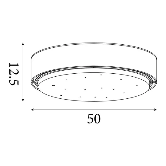 Searchlight Gianna szürke LED mennyezeti lámpa (SL-9371-50GY) LED 1 izzós IP20