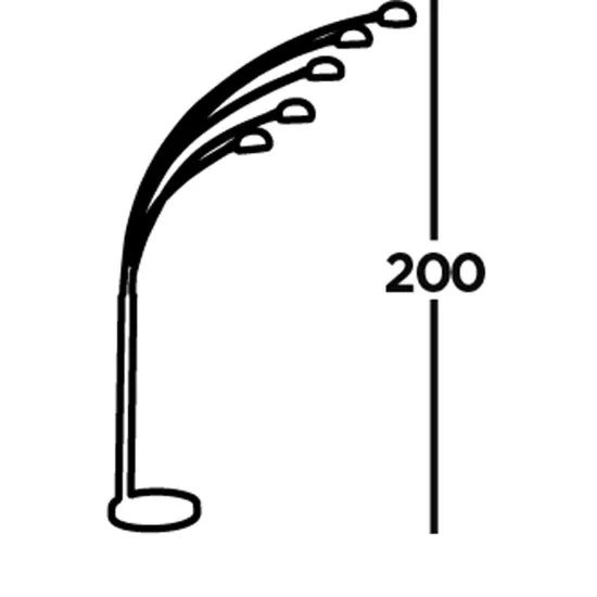 Searchlight Giraffe króm-fehér állólámpa (SL-3085-5CC) E14 5 izzós IP20