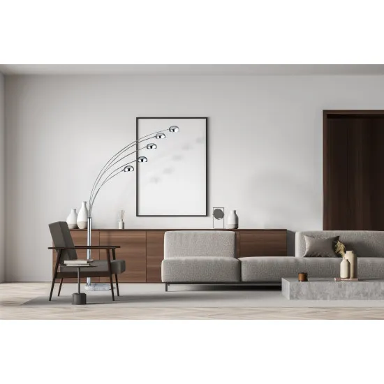 Searchlight Giraffe króm-fehér állólámpa (SL-3085-5CC) E14 5 izzós IP20