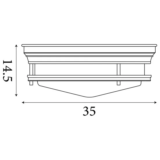 Searchlight Glasgow sárgaréz fürdőszobai mennyezeti lámpa (SL-5182AB) E27 2 izzós IP44