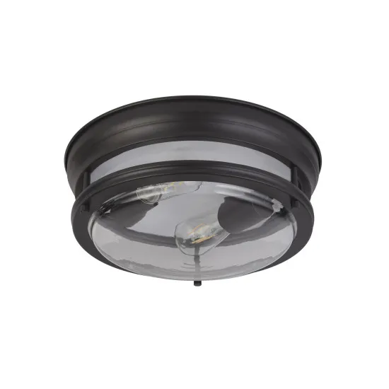 Searchlight Glasgow fekete fürdőszobai mennyezeti lámpa (SL-5182BK) E27 2 izzós IP44