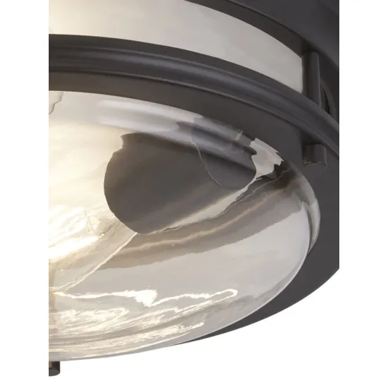 Searchlight Glasgow fekete fürdőszobai mennyezeti lámpa (SL-5182BK) E27 2 izzós IP44