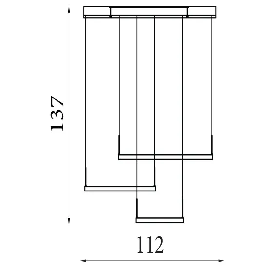 Searchlight Grace fekete-arany LED függesztett lámpa (SL-20227-3GO) LED 1 izzós IP20