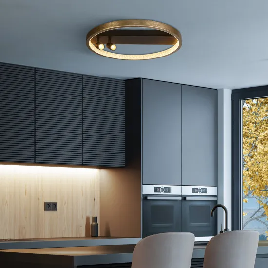 Searchlight Grace fekete-arany LED mennyezeti lámpa (SL-20228-2GO) LED 1 izzós IP20