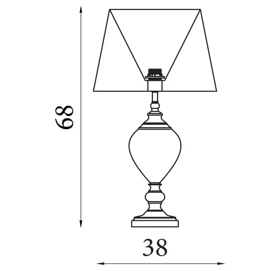 Searchlight Greyson szürke asztali lámpa (SL-3721CL) E27 1 izzós IP20