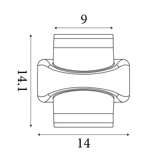 Searchlight Grip arany-fehér LED kültéri falikar (SL-39390GO) LED 2 izzós IP65