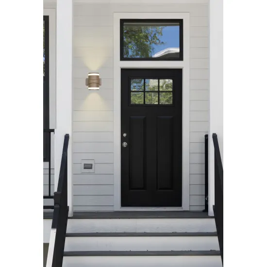 Searchlight Grip arany-fehér LED kültéri falikar (SL-39390GO) LED 2 izzós IP65