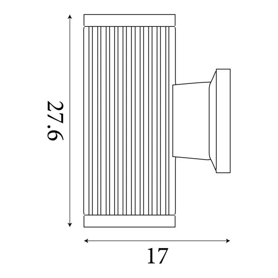 Searchlight Hamburg fekete kültéri falikar (SL-6872BK) E27 2 izzós IP54
