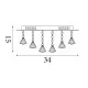 Searchlight HANNA króm kristály mennyezeti lámpa (SL-7304-4CC) G9 4 izzós