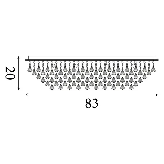 Searchlight HANNA króm kristály mennyezeti lámpa (SL-7828-8CC) G9 8 izzós