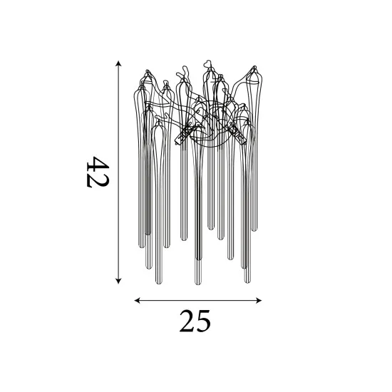 Searchlight Heritage arany fali lámpa (SL-10425-2GO) G9 2 izzós IP20