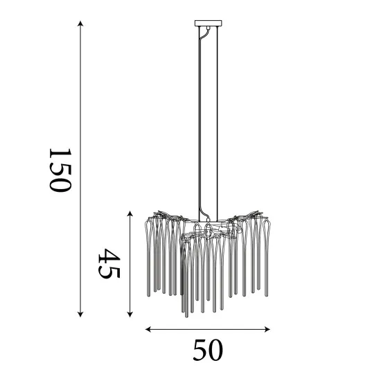 Searchlight Heritage arany függesztett lámpa (SL-10425-5GO) G9 5 izzós IP20