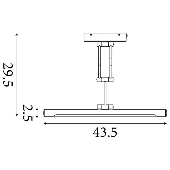 Searchlight Herron fekete-fehér újratölthető LED képvilágító (SL-96510-45BK) LED 1 izzós IP20