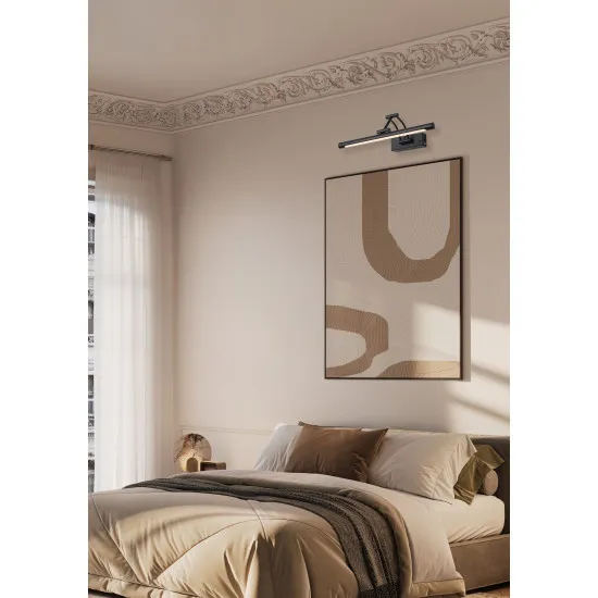 Searchlight Herron fekete-fehér újratölthető LED képvilágító (SL-96510-45BK) LED 1 izzós IP20