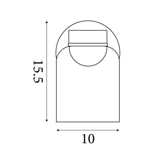 Searchlight Highball sárgaréz fürdőszobai LED fali lámpa (SL-23083-1SB) LED 1 izzós IP44