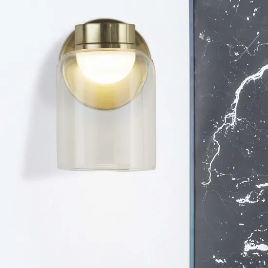 Searchlight Highball sárgaréz fürdőszobai LED fali lámpa (SL-23083-1SB) LED 1 izzós IP44