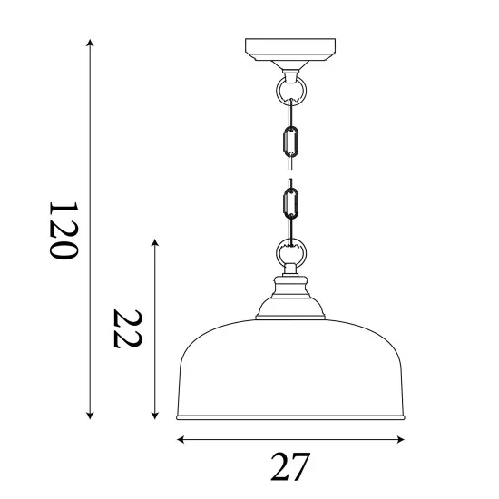 Searchlight Highworth fekete-átlátszó függesztett lámpa (SL-1682BK) E27 1 izzós IP20