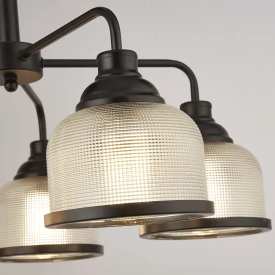 Searchlight Highworth fekete-átlátszó csillár (SL-1685-5BK) E27 5 izzós IP20