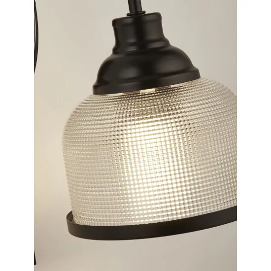 Searchlight Highworth fekete-átlátszó falikar (SL-2671-1BK) E27 1 izzós IP20