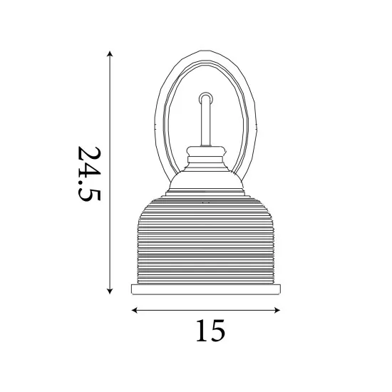 Searchlight Highworth fekete-átlátszó falikar (SL-2671-1BK) E27 1 izzós IP20