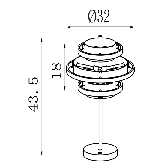 Searchlight Hive fekete-arany LED asztali lámpa (SL-6357BG) LED 1 izzós IP20