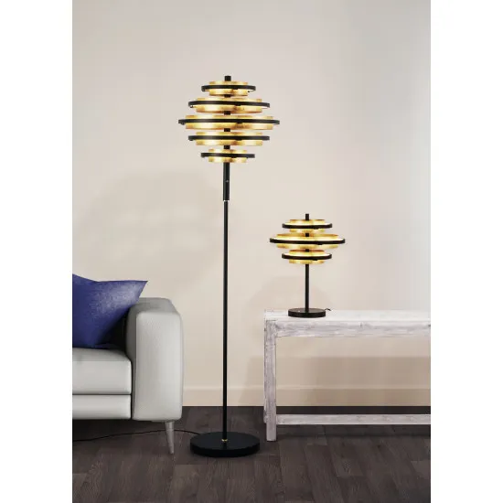 Searchlight Hive fekete-arany LED asztali lámpa (SL-6357BG) LED 1 izzós IP20