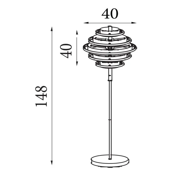 Searchlight Hive fekete-arany LED állólámpa (SL-6359BG) LED 1 izzós IP20