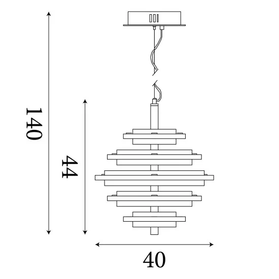 Searchlight Hive fekete-arany LED függesztett lámpa (SL-6375-5BG) LED 1 izzós IP20