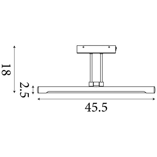 Searchlight Holton fekete-fehér újratölthető LED képvilágító (SL-96500-45BK) LED 1 izzós IP20