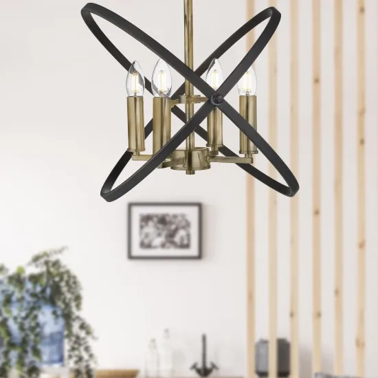 Searchlight Hoopla bronz-fekete mennyezeti lámpa (SL-8344-4BZ) E14 4 izzós IP20