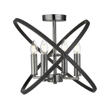 Searchlight Hoopla fekete mennyezeti lámpa (SL-8344-4PW) E14 4 izzós IP20