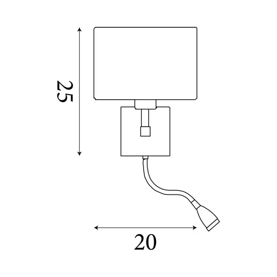 Searchlight Wall 2 izzós izzós  LED fali lámpa (SL-3550SS)