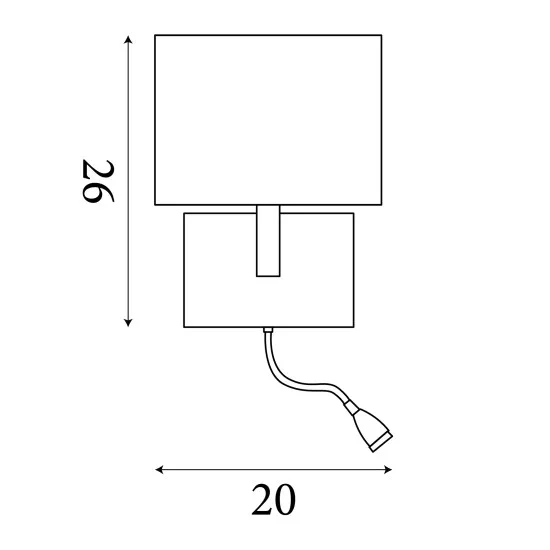 Searchlight Hotel fekete olvasólámpás fali lámpa (SL-6519BK) E27 1 izzós IP20