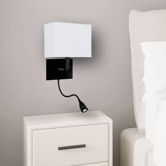 Searchlight Hotel fekete olvasólámpás fali lámpa (SL-6519BK) E27 1 izzós IP20