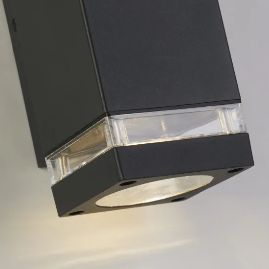 Searchlight Houston szürke kültéri falikar (SL-61101GY) GU10 2 izzós IP44