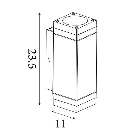 Searchlight Houston szürke kültéri falikar (SL-61101GY) GU10 2 izzós IP44