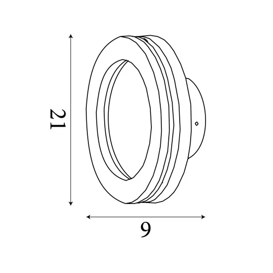 Searchlight Hyde fekete LED kültéri fali lámpa (SL-84751BK) LED 1 izzós IP44