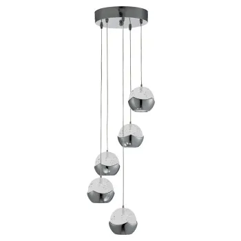 Searchlight Ice Ball króm LED függesztett lámpa (SL-7355-5CC) LED 5 izzós IP20