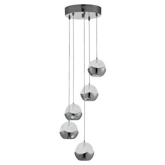 Searchlight Ice Ball króm LED függesztett lámpa (SL-7355-5CC) LED 5 izzós IP20