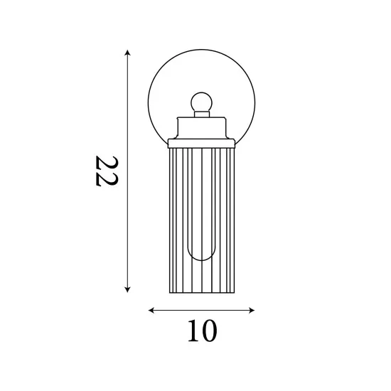 Searchlight Imperial fekete fürdőszobai falikar (SL-29981BK) G9 1 izzós IP44