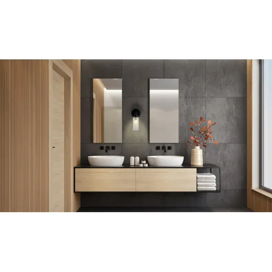 Searchlight Imperial fekete fürdőszobai falikar (SL-29981BK) G9 1 izzós IP44