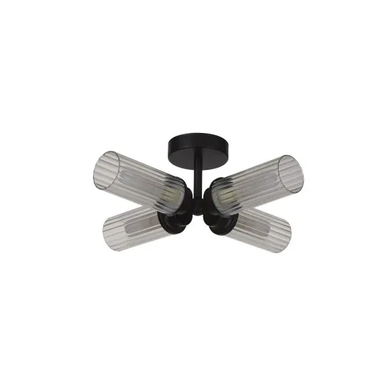 Searchlight Imperial fekete fürdőszobai mennyezeti lámpa (SL-29984BK) G9 4 izzós IP44