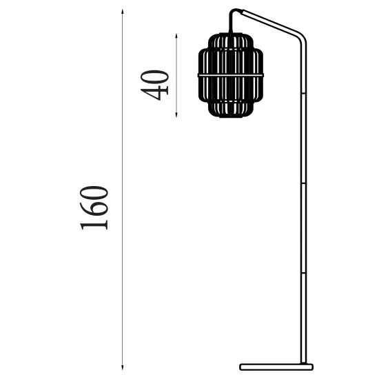 Searchlight Java fekete állólámpa (SL-60096BK) E27 1 izzós IP20