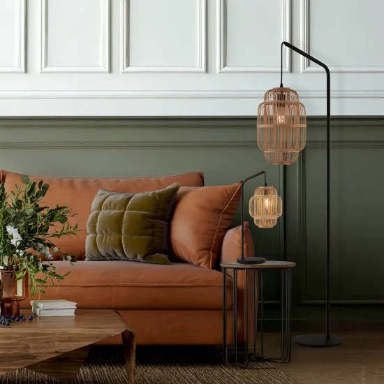 Searchlight Java fekete állólámpa (SL-60096BK) E27 1 izzós IP20