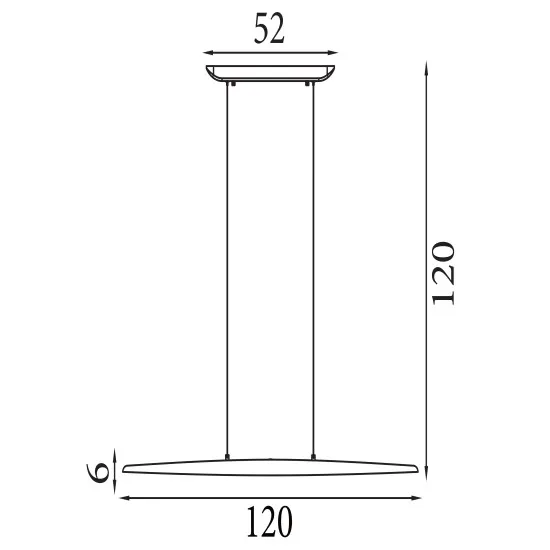 Searchlight Kenzie natúr LED függesztett lámpa (SL-31501NA) LED 1 izzós IP20